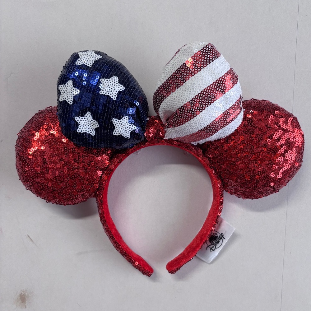 Disney Red and Blue Sequin Minnie Mouse Ears